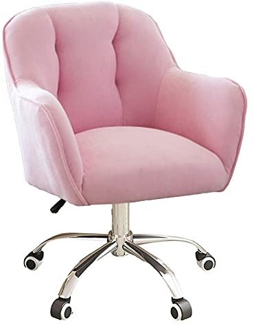 Bürostuhl Drehbarer Büro-Schreibtischstuhl, dickes Kissenpolster, flexibel, verstellbarer drehbarer Rollstuhl, ergonomischer Stuhl für Erwachsene und Kinderstuhl (Farbe: Rosa) erforderlich Comfortable