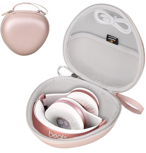 Aproca Rose Gold Case for Beats Studio Pro/Beats Solo 4 / Beats Solo3 / Beats Studio3 Wireless On-Ear Headphones -Portable Storage Headset case