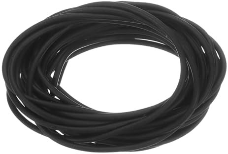 QUARKZMAN Bande d'Étanchéité en Mousse de Silicone, 2 mm de Diamètre, 4 Mètres de Long, Bande d'Étanchéité en Caoutchouc Éponge Solide pour Machines et Industries, Noir.