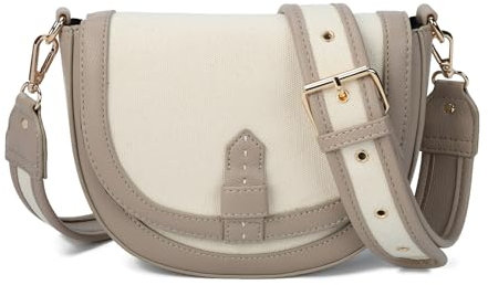 AFKOMST Crossbody Bag for Women Small Satchel and Shoulder Bag Vintage Canvas Handbags