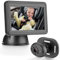 GEARCELL Baby Car Camera HD 1080P Car Baby Mirror with 4.3'' Display for Rear Seat, Car Monitors with Night Vision Function, Wide View Angle, Rear Facing Car Seat Safety Mirror Kit