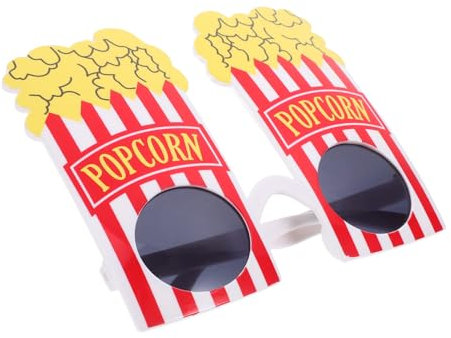 Cabilock Partybrille Aus Kunststoff Popcorn Design Für Weihnachten Und Karneval Dekorative Kostümbrille Für Partys Und Festivals