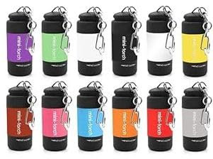 UCEC 12 Pack Mini Torch Keyring, EDC Rechargeable USB LED Pocket Flashlight, Super Bright Keyring Torches, Keychain Flashlight (Multiple Colors)
