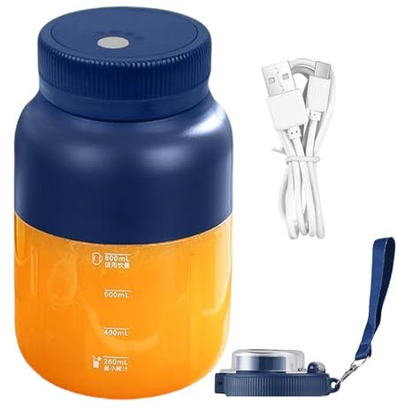 Extracteur de jus, machine à jus de jus - Extracteur de presse-agrumes Juice Machine - Juiceur Juicer Rechargeable Juice Blender - 800 ml Juicer à légumes, machine à jus de jus, facile à nettoyer