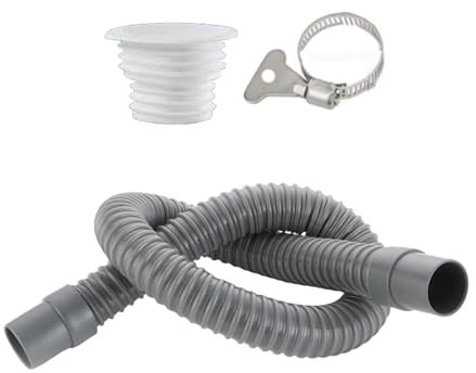 LfrXtra Tuyau de vidange flexible en PVC de 70 cm/100 cm de long pour installation d'évier de salle de bain et lavabo de cuisine