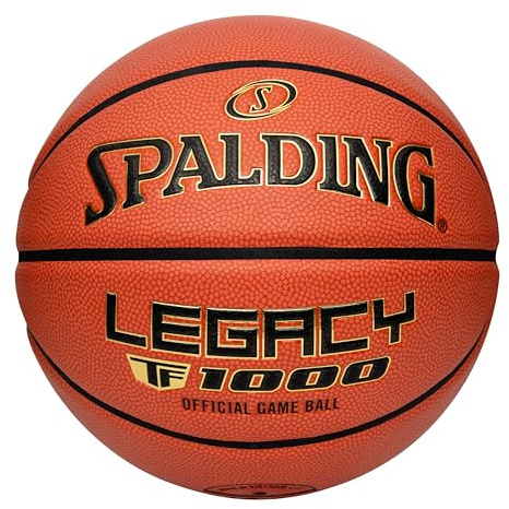 Spalding Legacy TF-1000 Indoor Game Basketballs, Moisture Wicking Microfiber Composite Cover, High School & College Approved