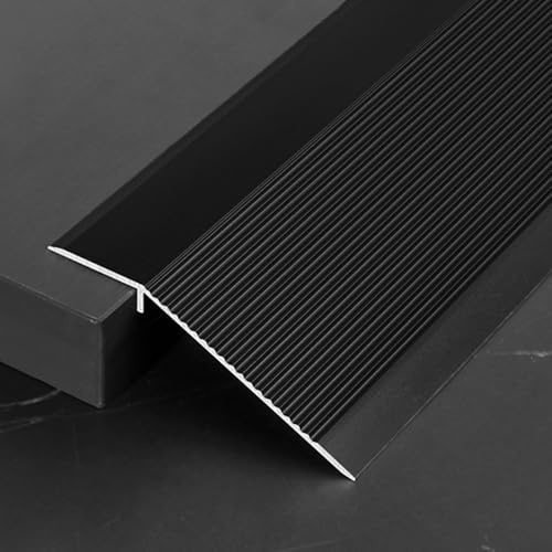 Schwarz Aluminium Übergangsprofil 8-40 mm Höhenausgleich 0,9 m × 100 mm – Bodenübergangsleiste für Türöffnung, Fliesen, Laminat, Rampe & Türschwellenprofil