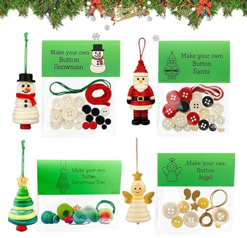 yybng Weihnachtsbaumschmuck Bastelset - Anhänger Bastelset Weihnachtsbaum Schmuck,Handgemachtes Bastelmaterial Für Kinder Erwachsene Klassenraum Partyplaner | Familien Klassenraum Homeschool Party