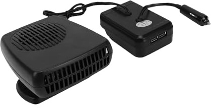 GEERYZHE Batteriebetriebene Heizung für BL1850 – 200-W-Autoheizung mit 2 Heizeinstellungen, Leisem Entfroster und Entnebelungsgerät, Zwei USB-Anschlüssen für Kleine Räume