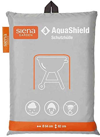 Siena Garden AquaShield Rundgrillschutzhülle, silber-grau, mit Active Air System, 57x57x82cm