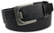 Vascavi Ledergürtel Herren Damen echt Leder Gürtel Jeansgürtel schwarz | 4 cm breit und 0.3 cm stark | Made in Germany real leather men belt unisex (100 cm Gesamtlänge 115 cm)