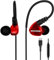 MOXKING USB C Running Sports Earbud, Typ C Kopfhörer verkabelt Over Ear In Ear Headsets Enhanced Bass Stereo Ohrhörer mit Mikrofon und Fernbedienung für Running Jogging Gym (Rot)