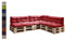 sunnypillow Palettenkissen 7er Set für Europaletten Indoor und Outdoor Palettenpolster Palettensofa Kissen mit schöner Steppung Auflage 120 x 80 viele Farben zur Auswahl Rot