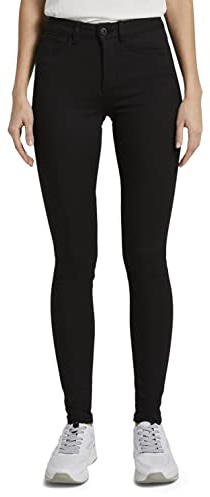 TOM TAILOR Denim Damen Nela Extra Skinny Jeans, 10240 - Black Denim, 28W / 34L