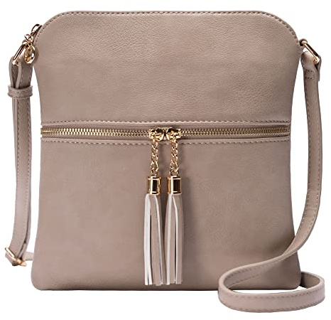 Solene Womens Lightweight Medium Crossbody Purse with Tassel, Perfect Size Crossbody Bags for Daily Use, travel, Brick5, M
