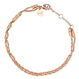 LUUK LIFESTYLE Halsketten, Armbänder und Schmucksets aus Edelstahl, modernes und schlichtes Design, Schmuck für Sie, mit Schmuckbox, Modeaccessoires für Damen, eleganter Stil, Gold, Silber und Rosé
