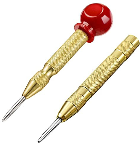 HAOBIN Automatik KöRner Automatische Center Punch Automatische Punch Metall Verstellbarem Schlag KöRner Werkzeug Automatischer Bohrer Werkzeug FüR Holz,Metall,Kunststoff,Ahle Mit Pufferabdeckung,2 Pcs