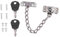Cadena para Puerta con Cerrojo Cerradura de Cadena Puerta Llave Cadena de Seguridad para Puertas Reforzada Aleación de Aluminio Bloqueo de Límite Accesorios para Puertas y Ventanas