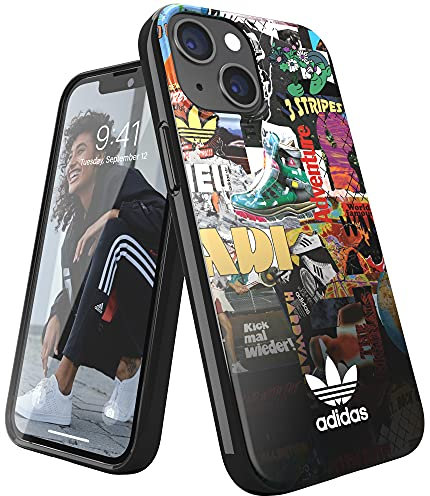 adidas Designed for iPhone 13 Mini 5.4 Case, Drop Resistant Case, Raised Edges, Original Cover, Colorful Graphic