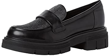Marco Tozzi Damen 2-2-84702-29 Flacher Slipper, Black Brush CB, 39 EU