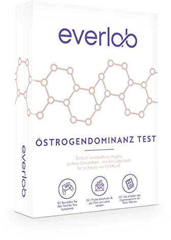 EVERLAB Östrogendominanz Test – Freies Östradiol & Progesteron schnell und einfach messen | Speicheltest| Selbsttest für Zuhause