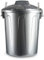 AC - Cubo de Basura con asa metálica 100L - Cubo basura para exterior e interior - Cubo de almacenaje - Fabricado en plástico Resistente. - Ideal para el hogar, trabajo, hostelería, etc. Color Plata