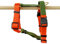Hey Lana Hundegeschirr Handmade, 5-Fach verstellbar & wasserfest, Made in Germany, kleine bis sehr große Hunde, Führgeschirr Brustgeschirr Führungsgeschirr Hund (XS/S, orange/grün)