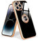 Urarssa for iPhone 14 Pro Max Case Ring Holder 360 Degree Rotation Finger Magnetic Car Stand Shockproof Phone Case Cover for iPhone 14 Pro Max, Black