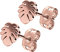 FILANGO 1 Paar Titan Ohrstecker PALMENBLATT MONSTERA BLATT Ohrring Schmuck Roségoldfarben