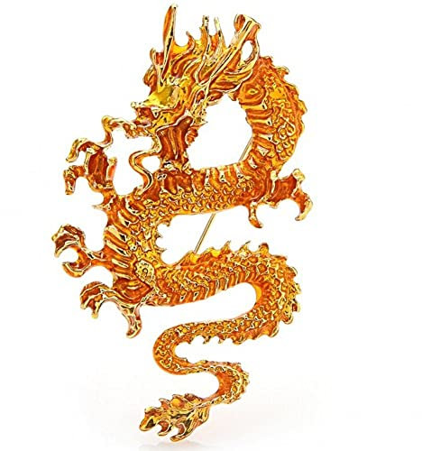 Broches De Dragon en Émail Brillant Les Broches d'animaux Dragon Hommes Épingle Vintage pour Les Cadeaux De Bijoux De Fête