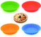 YUEYIXII 4 PCS Tart Tins Silicone Pie Molds Non-Stick Tart Pans Reusable Quiche Dishes Cake Pans Round Tart Mould for Baking Pies Quiches Muffin Cakes Cheesecakes