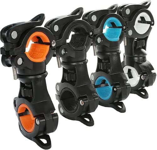 4 Stück Rollstuhl-Stöcke, praktischer 360° drehbarer Clip, Krückenhalter für Rollstuhl, Zubehör für Elektroroller