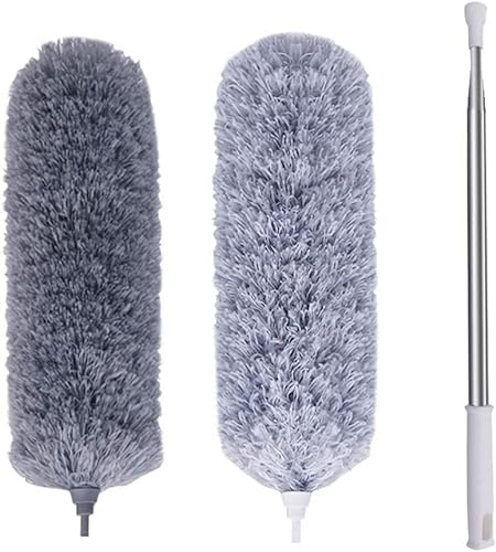 Outil de Nettoyage de plumeau Extensible en Microfibre, Brosse de dépoussiérage Extensible en Microfibre, Poids léger