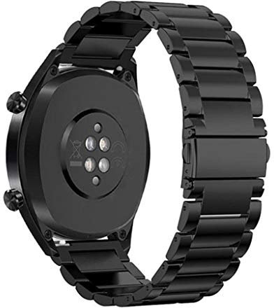 Armbänder Kompatibel mit Polar Ignite 3/Ignite 2/Unite/Pacer/Pacer Pro Armband 20mm Edelstahl Ersatzarmband Metall Uhrenarmband Business Bands (Schwarz)