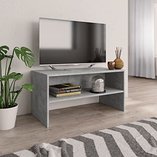 Mobile TV Grigio Cemento 80x40x40 cm in Truciolato, MobilettoTV, Mobile Porta tv, Mobile TV Soggiorno per Soggiorno, Sala da Pranzo, Camera da Letto