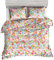 LIVING DREAMS Baumwoll Satin Bettwäsche Daisy 155 cm x 220 cm weiß-bunt
