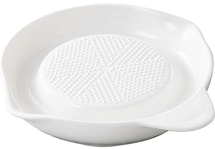 LATRAT Keramik Reibe, Porzellan Reibeteller Keramik Ingwer Reibe, Knoblauchreibe Obstreibe Gemüsereibe Wasabireibe Für Ingwer Knoblauch Zwiebel (Stil I)