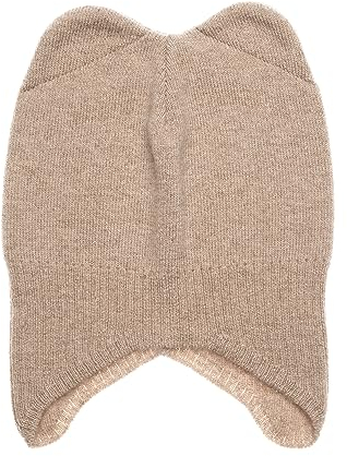 KNITAS Einlagig Gestrickte Kindermütze aus Merino und Kaschmirwolle für Kleinkind I Superweiche und warme Mütze für Jungen und Mädchen 1-3 Jahre I Kinder Wintermütze in der Farbe Beige - Größe 44-48cm