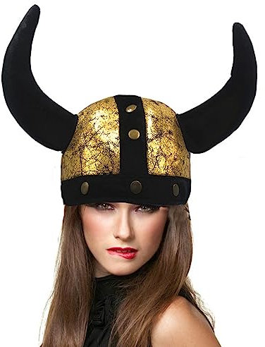 IBLUELOVER Soft Viking Helmet Hat Medieval Fancy Dress Animal Horn Hat Halloween Berserker Soldier Warrior Costume Devil Horns for Battle Play Halloween Cosplay