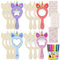 Seasboes Einhorn Basteln, 12 Stück Prinzessin DIY Holzspiegel, Einhorn Basteln, Spiegel Basteln Kinder, Kinder DIY Handgefertigte Handwerk, Mini Holz Spiegel Unvollendete Handspiegel für Kinder
