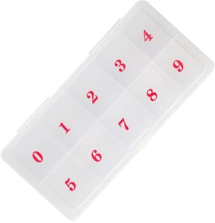 HIXNUG Nail Tips Transparent Storage Box 10 Spaces Compartments False Nail Container Plastic Grid Box for Nail Accessories