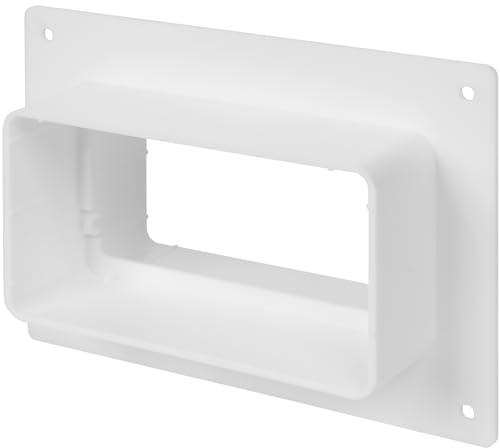 Vent Systems 110 x 55 mm rechteckiger Kanalanschlussflansch – gerade Lüftungskanal-Anschlussplatte für Kühlung, Heizung, Lüftung, HVAC - Rohrverbinder für Flachkanal - Adapter