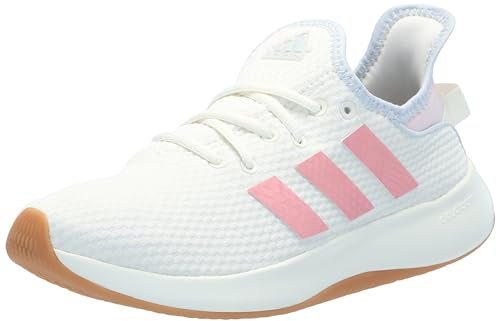 Adidas Baskets Forum Mid pour Femme, Blanc cassé Semi Rose Scintillant Halo Bleu, 7
