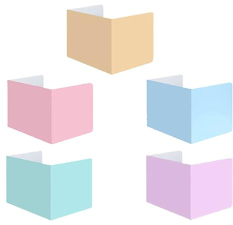 ulafbwur Sichtschutz-Tisch-Trennwände, 5 Stück, Klassenzimmer-Schreibtischplatten, satte Farbe, zuverlässig, nicht leicht verformt, Studentententest, 5 Stück