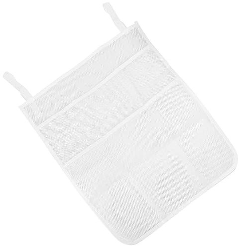 Cabilock Hängende Aufbewahrungstasche Für Wandmontierte Mesh-Tasche Weiß Zum Verstauen Von Windeln Spielzeug Und Kleidung Verstellbare Träger Für Einfache Handhabung