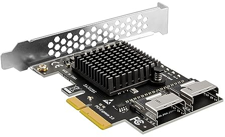 8 Port SATA 3.0 SFF8087 PCIe 3.0 auf Mini-Controller PCIe auf SFF 8087 SFF-8087 Adapter Erweiterung ASM1166 Chip USB C Pcie Mini SATA3.0 Karte 6 Gbit/s