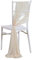 Wisafory 2 Stück Stuhl Husse Hochzeit Stuhlhussen Set Chiffon Stoff Stuhlbezug Stuhlschärpen Dekostoff Stuhl Band Stuhlhusse Dekoration für Hochzeit Zeremonie Event Party Champagner 1#