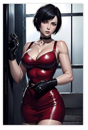NWGACS Leinwandposter Resident Evil Ada Wong 12, Wandkunst, Dekordruck, Gemälde für Wohnzimmer, Schlafzimmer, Dekoration, ungerahmt, 50 x 75 cm