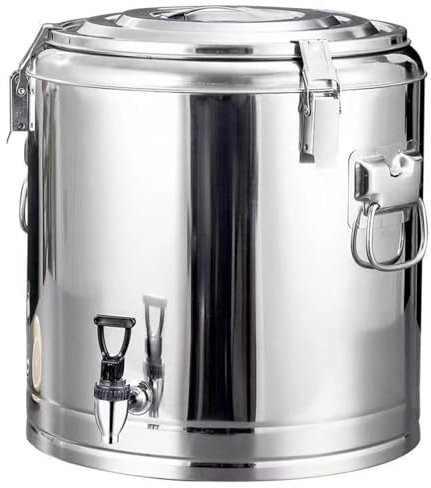 MNBVH Dispensador De Bebidas con Aislamiento De Acero Inoxidable 304, Barril Aislado Comercial Grande para Café, Leche, Té, Cubo Termo, para Té, Agua, Café, Bebidas Heladas(Size:40L,Color:A)