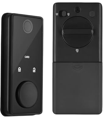 Splenssy Smart Lock Touchscreen Keyless Entry Door Lock WiFi TY APP Fingerprint Password RFID Card 5 Unlocking Methods Aluminum Alloy Door Lock for 35-55mm Thickness Office Home Bedroom Door